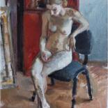 Painting titled ""Naked girl"" by Vladislav Zdor, Original Artwork, Oil