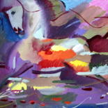 Картина под названием "бегущая....." - Владимир Черемных, Подлинное произведение искусства, Масло