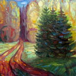 Картина под названием "сентябрьский полдень" - Владимир Черемных, Подлинное произведение искусства, Масло