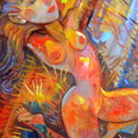 Картина под названием "на сеновале-002" - Владимир Черемных, Подлинное произведение искусства, Масло