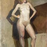 Peinture intitulée "Nude model young gi…" par Vsevolod Chistiakov, Œuvre d'art originale, Huile