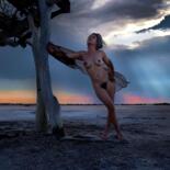 Фотография под названием "Sunset Hairy" - Walter Bosque, Подлинное произведение искусства, Цифровая фотография