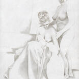 Drawing titled ""Nr.25(17:40)"" by Walter Roos, Original Artwork, Silverpoint