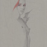 Drawing titled ""Pose Nr.29 (18.52)"" by Walter Roos, Original Artwork, Pencil