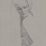 Drawing titled ""Pose Nr.15 (22:26)"" by Walter Roos, Original Artwork, Pencil