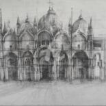 Desenho intitulada "St. Mark's Basilica…" por Wiktoria Kania, Obras de arte originais, Lápis