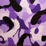 Pintura intitulada "Purple Puzzle.jpg" por William Olexik, Obras de arte originais, Acrílico