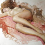 Ζωγραφική με τίτλο "Venus" από Wilson Guevara, Αυθεντικά έργα τέχνης, Λάδι Τοποθετήθηκε στο Ξύλινο φορείο σκελετό