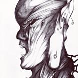 Drawing titled "Mad man" by Wolfonic, Original Artwork