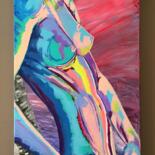 Painting titled "Plaisir Féminin / W…" by Xale, Original Artwork, Acrylic Mounted on Wood Stretcher frame