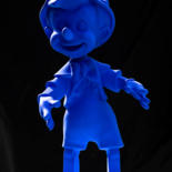 Sculpture intitulée "Pinocchio Bleu ultr…" par Xavier Wttrwulghe, Œuvre d'art originale, Résine