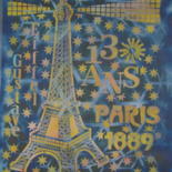 绘画 标题为“130ans de la tours…” 由Yann Guinchan, 原创艺术品, 喷漆