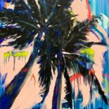 Peinture intitulée "Blue palm" par Yaroslav Yasenev, Œuvre d'art originale, Acrylique