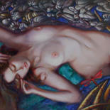 Painting titled "the girl is a drago…" by Yaseneva Svetlana, Original Artwork, Oil