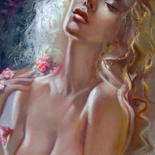 Painting titled "Pink rain" by Yaseneva Svetlana, Original Artwork, Oil