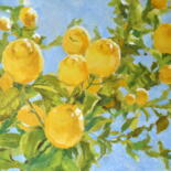 Painting titled "Lemon tree" by Yulia Ivanova, Original Artwork, Oil