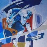 Dessin intitulée "Le guitariste" par Zekara, Œuvre d'art originale, Autre