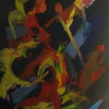 Painting titled "ancestrale" by Z.Akli, Original Artwork