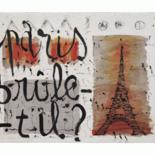 Peinture intitulée "Paris brule-t-il ?" par Zanda, Œuvre d'art originale, Huile