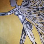 Disegno intitolato "Théme les anges au…" da Zemassa Dogbo, Opera d'arte originale, Pastello