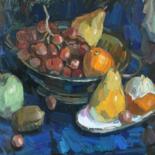 Schilderij getiteld "Fruits" door Juliya Zhukova, Origineel Kunstwerk, Olie