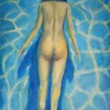Schilderij getiteld "Zwemster" door Zikel, Origineel Kunstwerk, Acryl