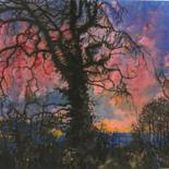 Painting titled "Old Oak" by Zoe Norman, Original Artwork, Watercolor