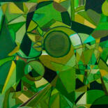 Painting titled "Woman in the Green…" by Zulma Brooks, Original Artwork, Acrylic